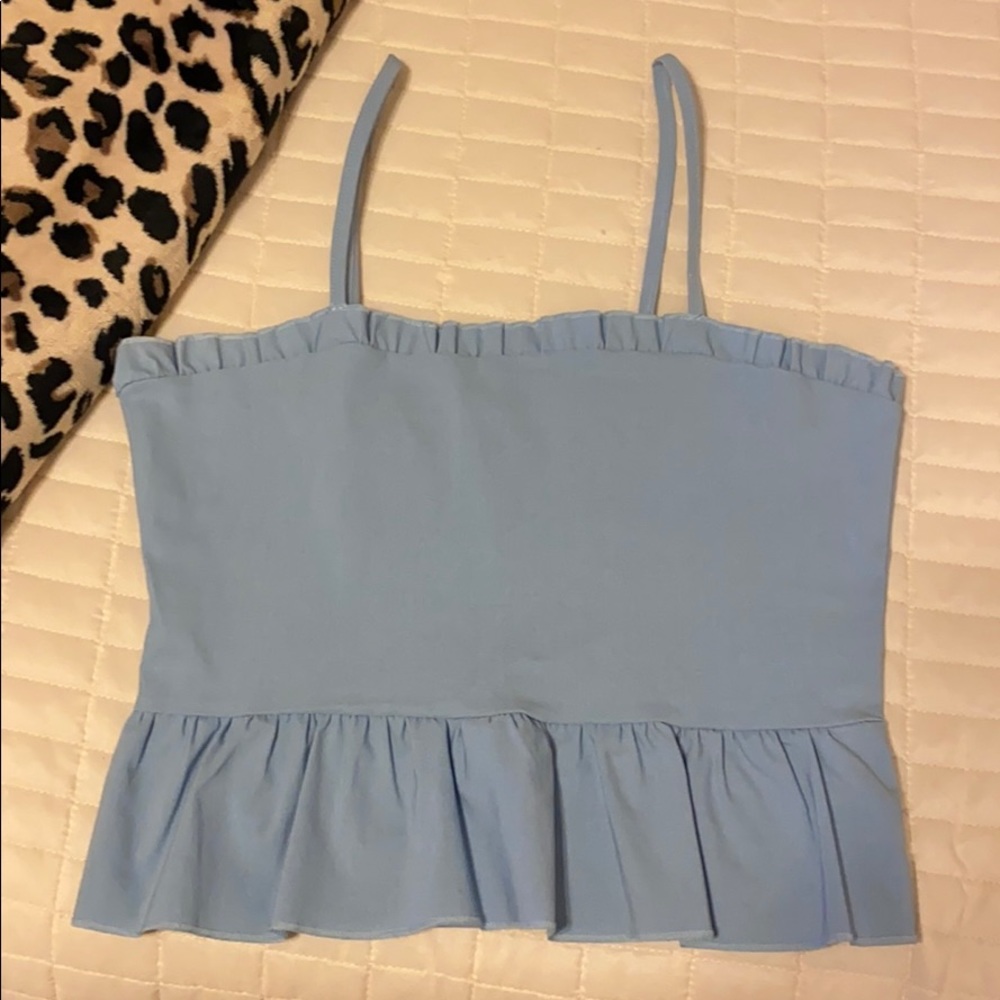 Blue Ruffle Top - Picture 2 of 2